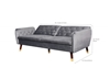 Picture of ARTHUR 3 SEATER SOFA BED *GREY VELVET