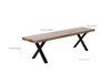 Picture of GALLOP 180 DINING BENCH *LIVE EDGE* DARK