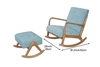 Picture of PUDDLE ROCKING CHAIR WITH STOOL* BLUE