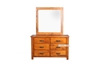 Picture of RIVERWOOD 6 DRW RUSTIC PINE DRESSING TABLE AND MIRROR