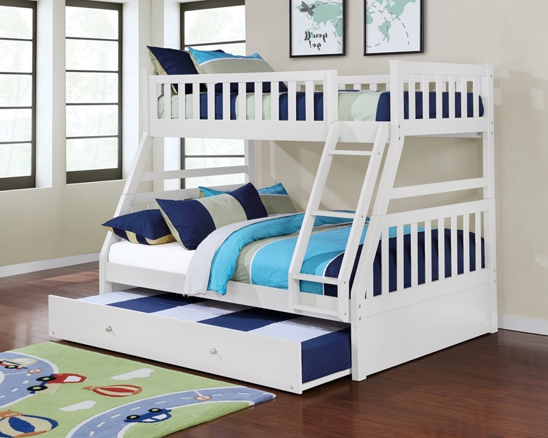 Picture of kean  Twin over Double bunk bed *white