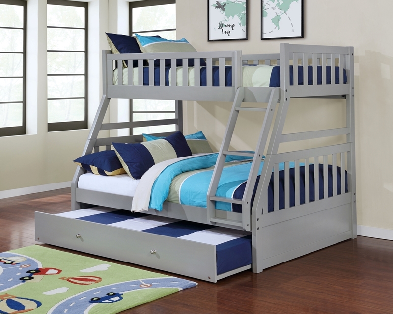 Picture of kean  Twin over Double bunk bed *Grey