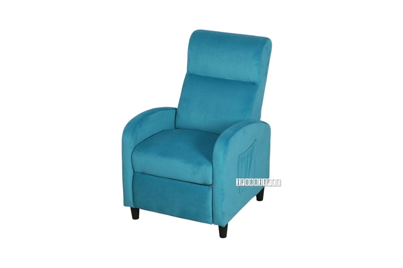 Picture of HOWE  PUSH BACK RECLINING VELVET CHAIR *BLUE