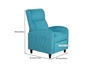 Picture of HOWE  PUSH BACK RECLINING VELVET CHAIR *BLUE