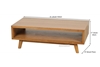 Picture of RETRO OAK COFFEE TABLE WITH OPEN SHELF *MAPLE