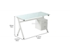 Picture of Archie 130 Glass Computer Desk *White