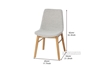 Picture of LARSSON DINING CHAIR *SOLID ASH IN RED/GREY