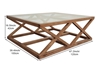 Picture of RETRO  120 OAK /GLASS COFFEE TABLE  *MAPLE