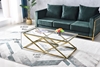 Picture of DIAMOND 120 GLASS TOP COFFEE TABLE *GOLD STAINLESS