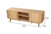 Picture of ELMY 170 2 DOOR SOLID WOOD TV UNIT *NATURAL