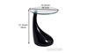 Picture of JUPITER Fiber Glass Side Table in Black  and White Color