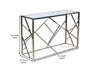 Picture of LELLA RECTANGLE CLEAR GLASS HALL TABLE * SILVER