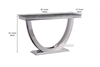 Picture of NUCCIO 140 MARBLE TOP STAINLESS STEEL CONSOLE TABLE *DARK GREY