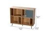 Picture of RIO  BOOKCASE *SOLID LACQUER WITH REAL LIGHT WALNUT VENEER