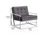 Picture of Lantel SILVER STAINLESS LOUNGE CHAIR *GREY VELVET