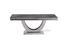 Picture of NUCCIO 180 MARBLE TOP STAINLESS STEEL DINING TABLE *DARK GREY