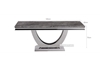 Picture of NUCCIO 180 MARBLE TOP STAINLESS STEEL DINING TABLE *DARK GREY