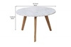 Picture of COPENHAGEN D50 ROUND MARBLE COFFEE TABLE *SOLID OAK