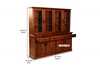 Picture of DROVER BLACKWOOD 4 DOOR BUFFET AND 4 DOOR HUTCH *SOLID PINE