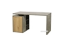 Picture of MORENA REVERSIBLE WRITING DESK WITH SHELF *CEMENT AND NATURAL OAK