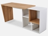 Picture of MOGANA 160 SWIVEL WRITING DESK WITH SHELF *NATURAL OAK AND WHITE