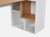 Picture of MOGANA 160 SWIVEL WRITING DESK WITH SHELF *NATURAL OAK AND WHITE