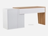 Picture of MOGANA 160 SWIVEL WRITING DESK WITH SHELF *NATURAL OAK AND WHITE