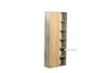 Picture of MORENA 1 DOOR BOOKCASE WITH 12 SHELVES *CEMENT AND NATURAL OAK