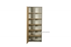 Picture of MORENA 1 DOOR BOOKCASE WITH 12 SHELVES *CEMENT AND NATURAL OAK