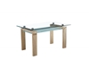 Picture of (Final Sale) Tangular Temper Glass Dining Table With Shelf