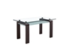 Picture of (Final Sale) Tangular Temper Glass Dining Table With Shelf