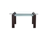 Picture of (Final Sale) Tangular Temper Glass Dining Table With Shelf