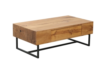 Picture of BYBLOS 1 DRAWER Square 80x80cm OAK COFFEE TABLE  Side Table