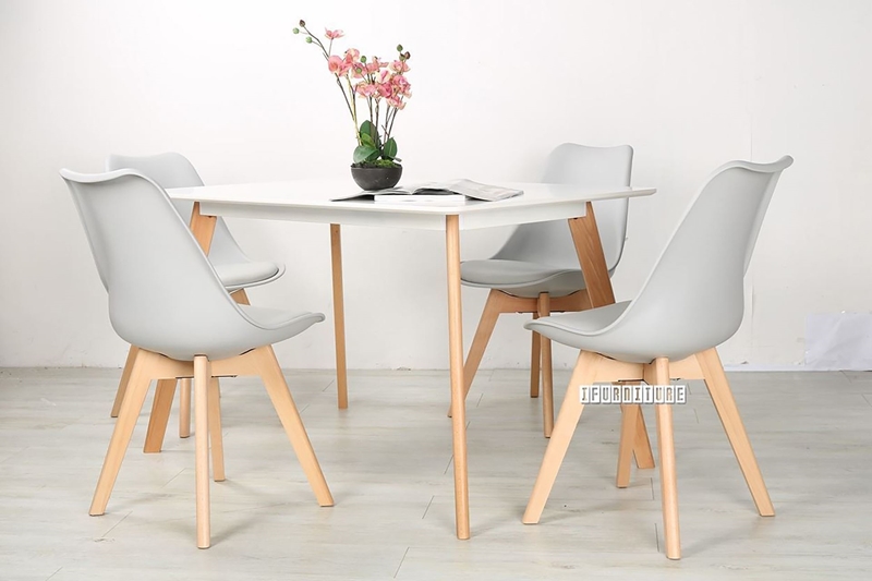 Picture of SKIVE  1.2/1.6M 5PC DINING SET *GRAY