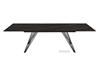 Picture of RANGER 160-240 CM EXTENSION CERAMIC MARBLE DINING TABLE *MATT GOLDEN BLACK