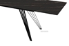 Picture of RANGER 160-240 CM EXTENSION CERAMIC MARBLE DINING TABLE *MATT GOLDEN BLACK