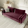 Picture of MARYJANET VELVET SOFA RANGE IN  BURGUNDY （PURPLISH RED）