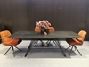 Picture of RANGER 160-240 CM EXTENSION CERAMIC MARBLE DINING TABLE *MATT GOLDEN BLACK