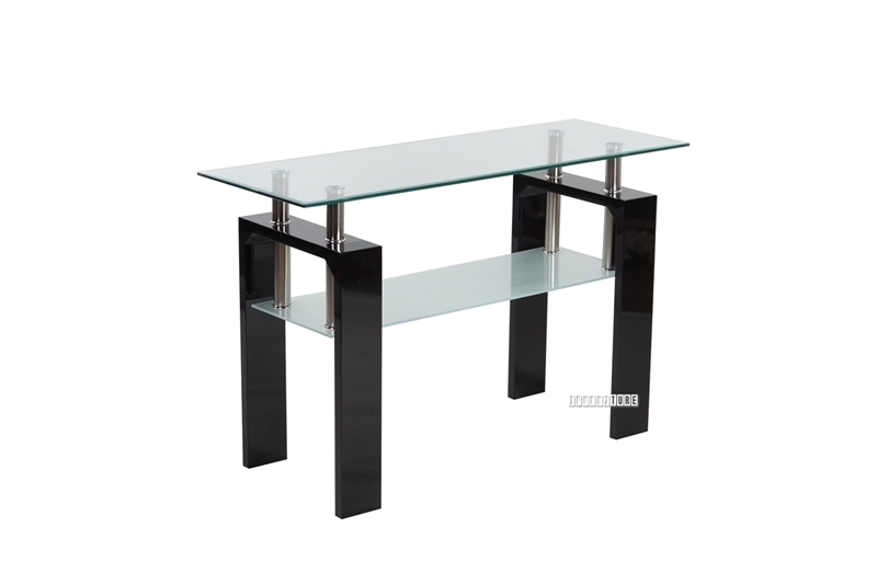 Picture of HORIZON Glass Console Table with High Gloss * Black