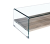 Picture of MURANO BENT GLASS COFFEE TABLE WITH WOODEN SHELF