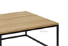 Picture of HENMAN 85 SQUARE COFFEE TABLE *OAK AND BLACK