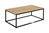 Picture of HENMAN 122 RECTANGLE TABLETOP AND LEG COFFEE TABLE *OAK AND BLACK