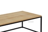 Picture of HENMAN 122 RECTANGLE TABLETOP AND LEG COFFEE TABLE *OAK AND BLACK