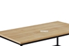 Picture of HENMAN 122 RECTANGLE TABLETOP AND LEG COFFEE TABLE *OAK AND BLACK