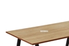 Picture of HENMAN 110 RECTANGLE TOP AND STRAIGHT LEG COFFEE TABLE *OAK AND BLACK