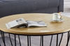 Picture of HENMAN 80 ROUND COFFEE TABLE *OAK AND BLACK