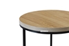 Picture of HENMAN 50 ROUND SIDE TABLE *OAK AND BLACK