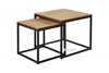 Picture of HENMAN SQUARE NESTING TABLE *OAK AND BLACK