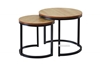 Picture of HENMAN Round Nesting Table *Oak and Black