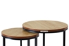 Picture of HENMAN Round Nesting Table *Oak and Black